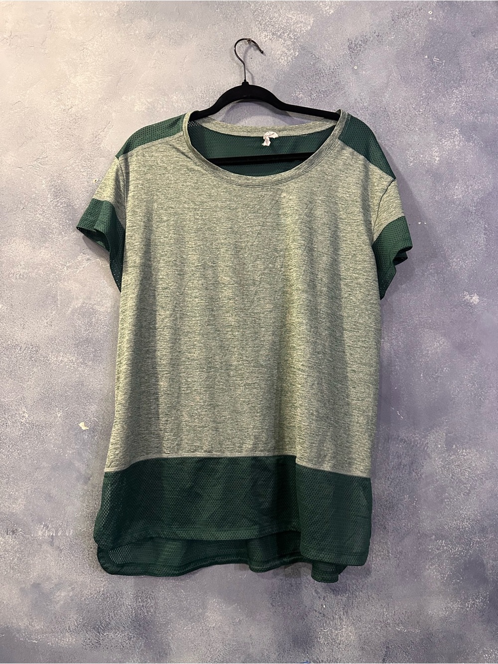 Champion Green Tone Colorblock Short Sleeve Tee